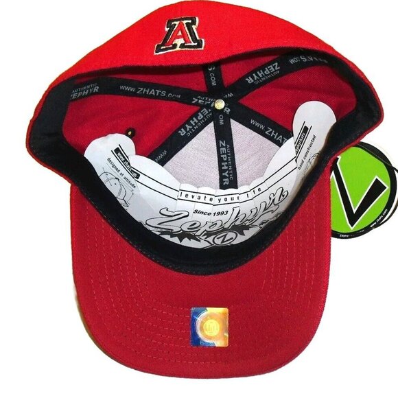 Arizona Wildcats Zephyr Mens Red Fitted hat cap sz. 7 Desert Logo New Tags Ncaa - Picture 2 of 4